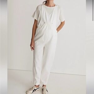 Madewell kangaroo maternity overalls!